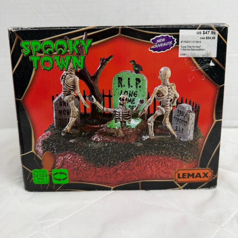 Halloween Lemax Spooky Town Long Time No See 2017 In Box With Cord - Lights Up!